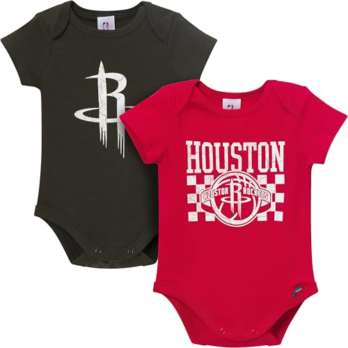 Image of Gerber Baby NBA Boys & Girls 2-Pack Short Sleeve Onesie Bodysuits