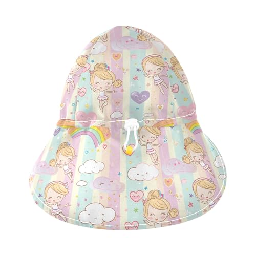 Ballerina Music Box Cartoon Baby Boys Girls Sun Hats Boys Water Hats Toddler Girl Sun Protection Wide Brim Traveling Camping3