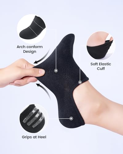 Image of IDEGG No Show Socks Women 10 Pairs Low Cut Anti-Slid Novelty Athletic Casual Invisible Liner Socks