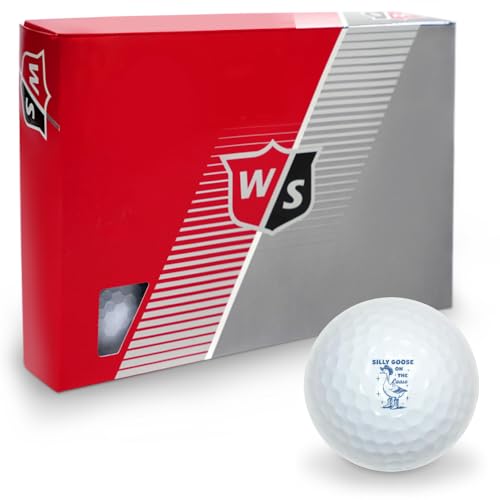 GRAPHICS & MORE Silly Goose on The Loose Wilson Golf Balls 12 Pack, Regulation Size Full Color Premium Golf Balls