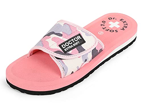 DOCTOR EXTRA SOFT Women's Camo Care Orthopaedic and Diabetic Adjustable Strap Super Comfort Dr Sliders Flip-flops and House Slippers OR-D-54