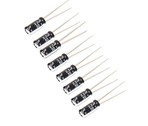 2.2uF 50V 5X11 +/-20% -40Â°C to +105Â°C 100PCS Aluminum Electrolytic Capacitor,2.2uf Capacitor,50v 2.2uf Capacitor,50v Capacitor