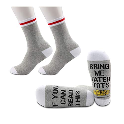 JXGZSO 2 Pairs Potato Lover Socks Can Read This Bring Me Tater T Socks Food Lover Gift