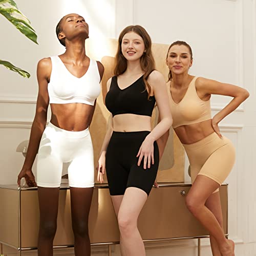 YADIFEN Slip Shorts for Under Dresses Women Seamless Anti Chafing Underwear Shaping Boyshort Smooth Thigh Biker Short Panties - Thumbnail 4
