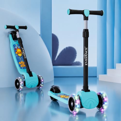 Image of 3 Wheel Kids Road Runner Scooter with Adjustable Height, Foldable Kick Scooter for 3+ Years | Skating Scooter Outdoor Toy for Boys & Girls, Birthday Gift | 50kg Capacity(Blue)