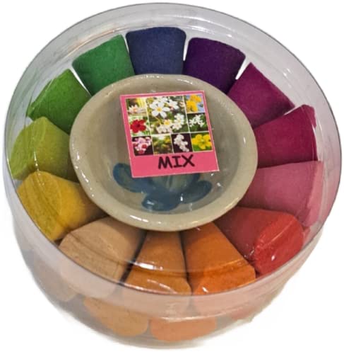  Experience The Calming Scents Of Thailand With Our Handmade Incense Mixed 26 Cones And Oriental Ceramic Burner Set - Perfect For Meditation, Yoga, And Aromatherapy #TOP29