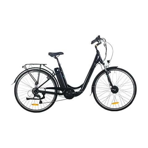 ProTour E-Bike Elektrofahrrad Pedelec Citybike, 28 Zoll, 250 W Frontmotor, 36V/10,4Ah Batterie, 7-Gang Shimano Kettenschaltung, Gepäckträger, 25 km/h, Aluminium leicht Cover