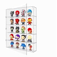 Multi-Layer Acrylic Display Cabinet for Mini Item Showcase, Clear Display Case for Both Wall Mount and Desktop Showcasing, Dustproof Storage Box with Hinged Magnet Door