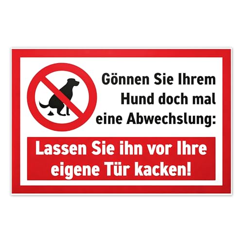 20×30cm Kein Hundeklo Schild Aufkleber Hunde Kacken Verboten Verbotsschilder Selbstklebend Hundeschilder Kein Hundeklo Warnung Vor Dem Hund Schilder Outdoor Garten Haustier Sign