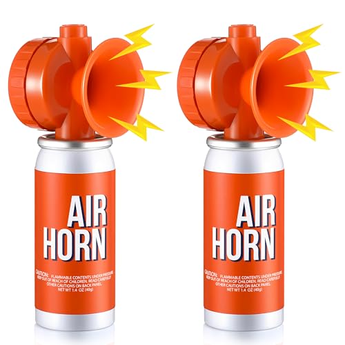 2 Pack Air Horn 1.4oz, 122dB Loud Air Horns for Safety, Heard Up ...