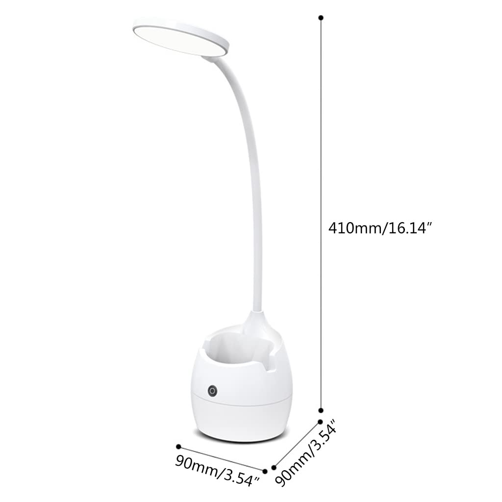 Lampes de table Oeil pour Protection Lampe de Lecture LED Bureau Flexo Lampe de Bureau avec Porte-Stylo USB Rechargeable pour Dimmin Bureau LED avec Porte-Stylo pour Ordinateur/Bureau