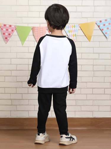 Image of POLKA TOTS 100% Cotton Co-Ord Joggers for Kids | Trendy Sweatshirt & Joggers Set | All Season Wear for Kids, Toddler & Newborn | Soft & Breathable Dress for Boys & Girls | from 6 Months to 8 Years