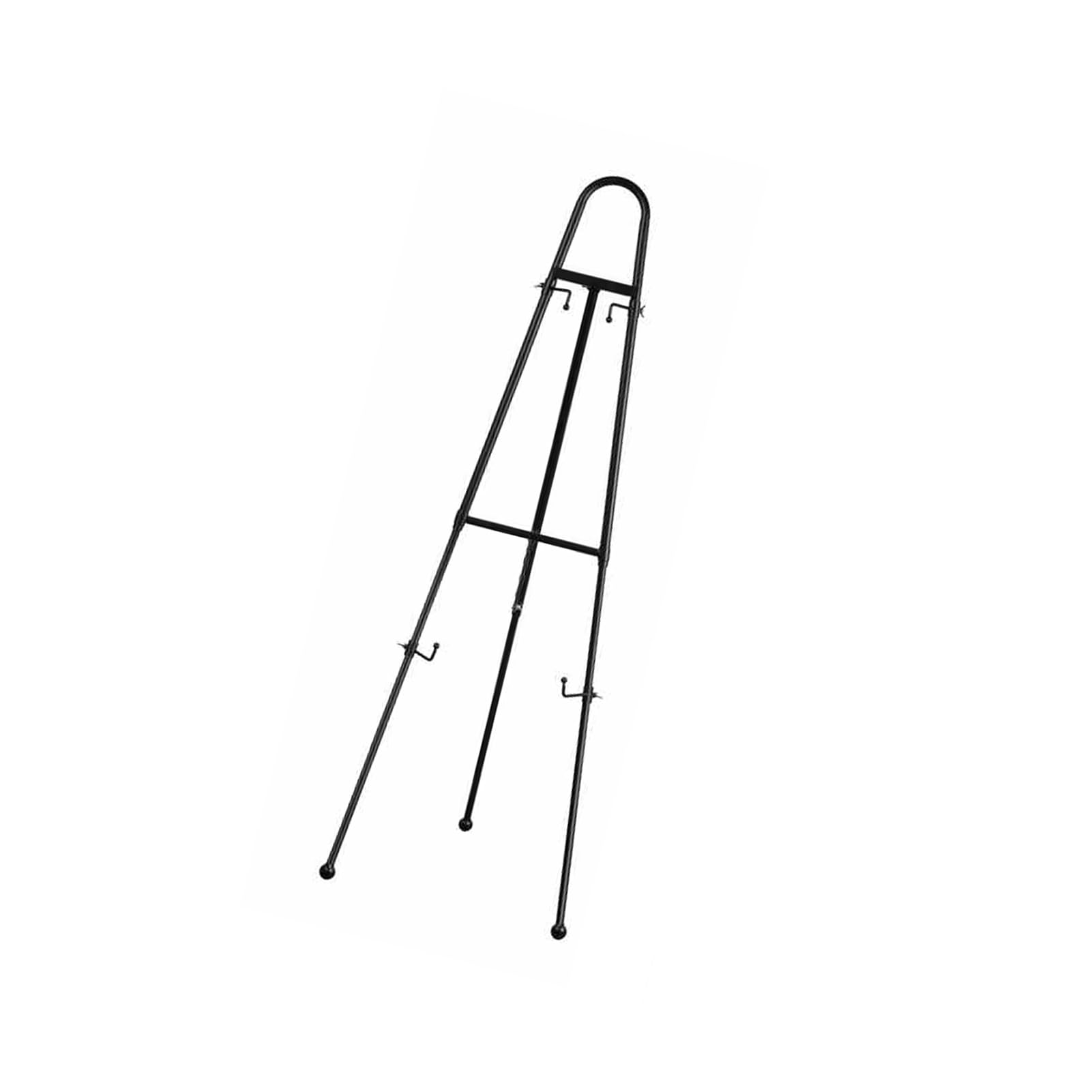YNBSHGAA Folding Easels for Display, Adjustable Metal Floor Easel Stand for Paintings Artwork Commercial Displays,Black-47X141cm