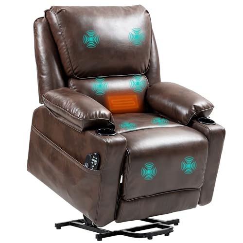 HOMCOM Wide Faux Leather Lift Chair