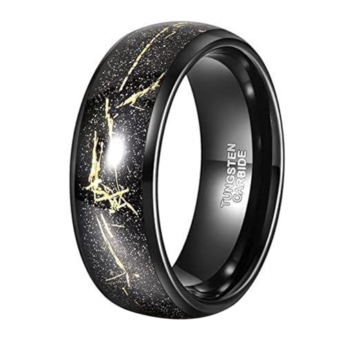 Bague de fiançailles en tungstène 8mm noir : le cadeau idéal
