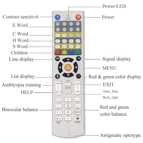 Image of Visual Acuity Chart, LCD Vision Chart with Remote Control, 300+ Visual Targets, 21.5-inch Large Screen Display, 1-6.5m Distance Adjustable, Can Be Placed /Wall Mounted