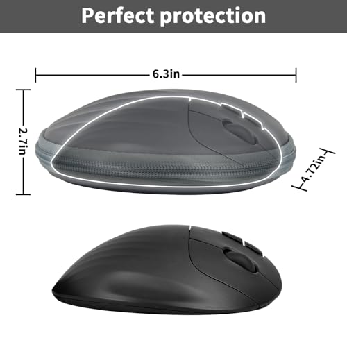 Case Compatible with Logitech Ergo M575S/ M575/ M570 Wireless Trackball Mouse, Storage Holder for USB Bluetooth Ergonomic Mouse for Laptop/Computer, Ideal for Travel/Gaming/Office Use- Box Only - Thumbnail 4