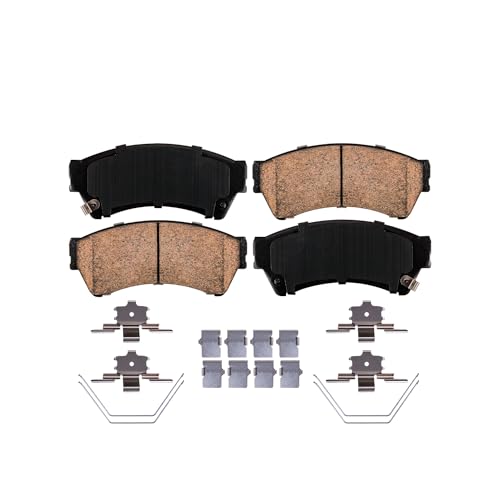 Image of Detroit Axle - Front Brake Pads for Ford Fusion Mazda 6 Lincoln MKZ Zephyr Mercury Milan, Ceramic Brake Pads with Hardware 2006 2007 2008 2009 2010 2011 2012 Replacement