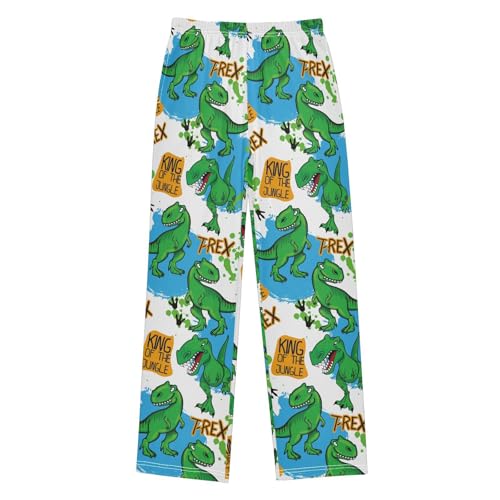 ZZKKO Bright Cool Dinosaur Boys Pants for Kids Jogger Pants with Pockets S-XL