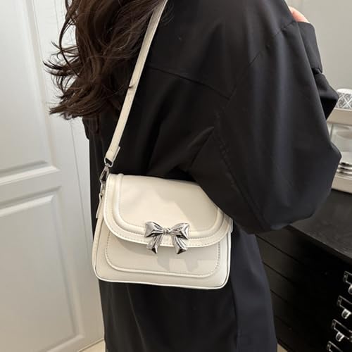 Bow Crossbody Bag for Women Fashionable Adjustable Leather Shoulder Bag with Magnetic Buckle for Work, Travel4