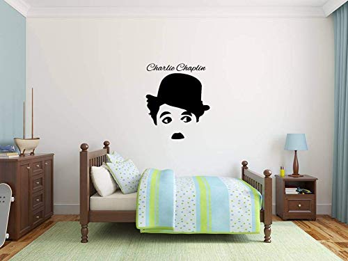 Charlie Chaplin Autocollant mural Décoration murale Art Mural La musique DIY Accueil Décor Art La comédie Bande dessinée
