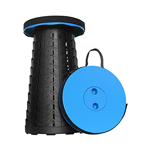 Aihoye Portable Collapsible Stool， Folding Telescoping Stool with Load Capacity 400lbs，Portable...
