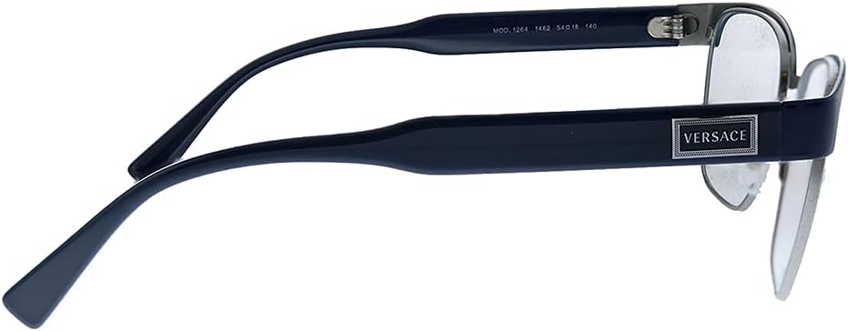 Versace VE 1264 1462 マットブルー ガンメタル セミリムレスメガネ 54mm