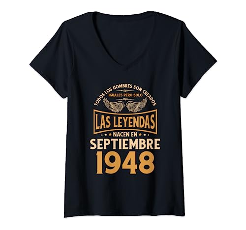 Cumpleaños Hombre Regalos Las Leyendas Septiembre 1948 Camiseta Cuello V