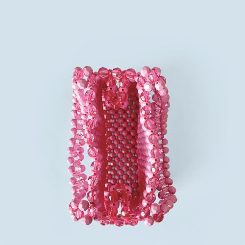 Bolso de mano cuadrado con cuentas para mujer miniatura 4