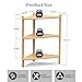 Wisuce 3 Tier Corner Shelf, 100% Real Bamboo Shower Corner Shelves Free Standing Shelf Storage Organizer for Bathroom Living Room Kitchen