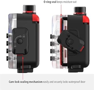 SeaLife SportDiver Ultra Underwater Smartphone Scuba Housing – Dive to 130', Waterproof Photography, Easy Camera Controls, with Leak Alarms, Fits Most Phones