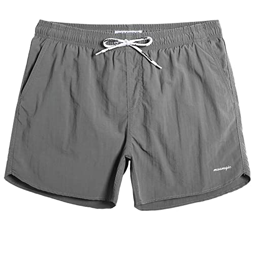 Image of maamgic Mens Swim Trunks 5 inch with Mesh Lining Quick Dry Bathing Suits for Men Swim Shorts Swimwear