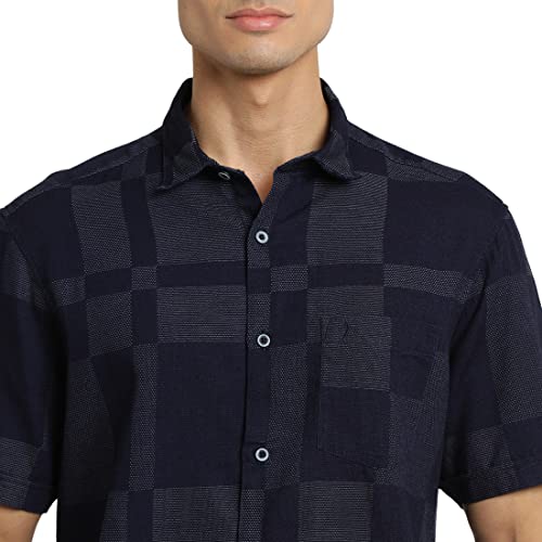 Image of Indian Terrain Men's Checkered Slim Fit Shirt