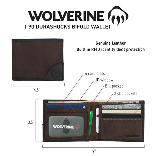 WOLVERINE portefeuille pour homme compact idéal pour les déplacements