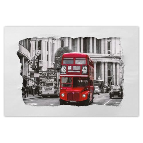 WTD H7370Z_WFNS1E Stickers muraux Motif Londres Royaume-Uni 60 x 40 cm