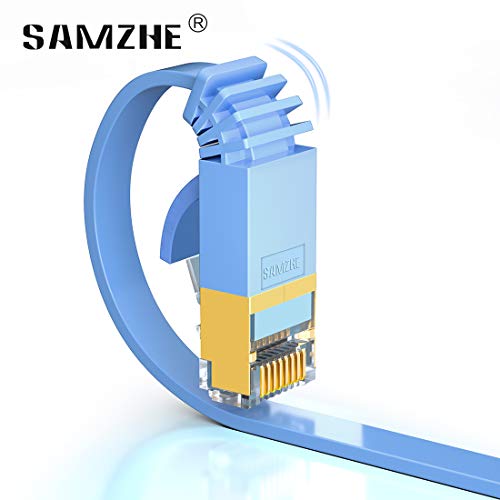 SAMZHE Cable Ethernet, Cable de conexión CAT7 RJ45 LAN LAN Gigabit de Alta Velocidad Chapado en Oro