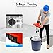 Cement Mixer, 2800W Handheld Electric Concrete Mixer, Portable Mortar Mixer with 6 Adjustable Speed, Double Auger Mixer for Mixing Mud, Cement, Mortar, Paint, Fodder (Red)