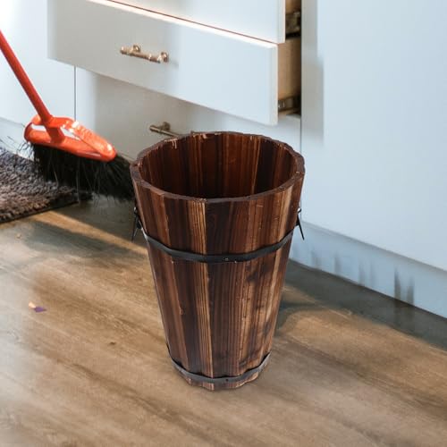 Corbeille ronde en bois de qualité supérieure style rustique chic - 6