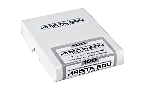 Arista EDU Ultra 100 ISO Black & White Film, 2.25x3.25, 50 Sheets