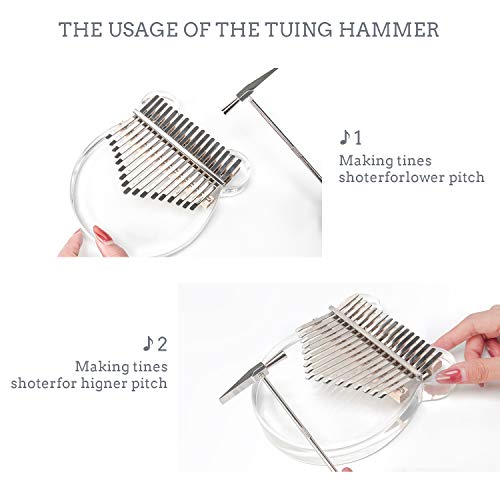 YestBuy kalimba 17 toetsen duim piano, acryl Mbira houten vinger piano met EVA beschermhoes, muziekinstrument geschenken… - Image 5