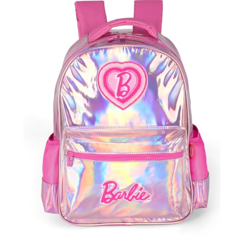 Mochila Infantil, Luxcel, Barbie, Pink, Holográfico, G