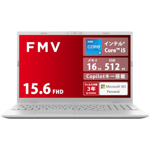 FMV xm m[gp\R Note E WE1-K3 (MS 365 Personal/CopilotL[/Win 11/15.6^/Core i5/16GB/SSD 512GB) FMVWK3E15W_AZ