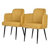 PIEDS STABLES POUR UNE LONGUE DUREE DE VIE - Les chaises de salon reposent sur des pieds métalliques en acier peint par poudrage, ce qui leur confère une grande stabilité et une capacité de charge allant jusqu'à 120 kg. Ces fauteuils restent stables même en cas d'utilisation quotidienne et allient un design moderne à une fonctionnalité durable.