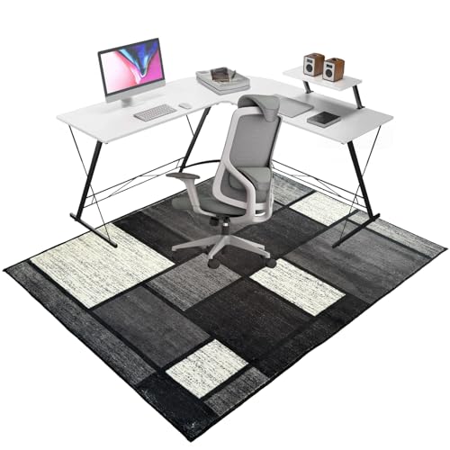 QYJBOUU Alfombra para Silla de Escritorio, Alfombra Protectora Suelo Silla Ruedas, Antideslizante Alfombrilla para Silla Gaming, Tapete de Protección de Oficina, para Parqué Suelos Duros 60 x 70 cm