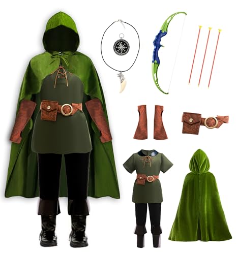 Disfraz de arquero medieval para niños 11-12 años miniatura 1