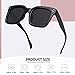 MEETSUN Vintage Square Oversized Sunglasses for Women Fashion Retro Designer Shades Big Trendy Large Sunnies- black/Grey
