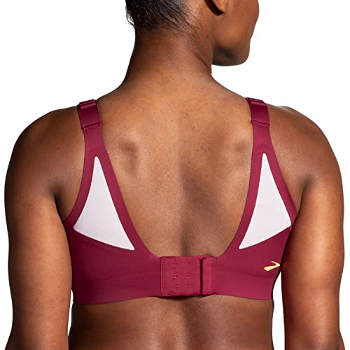 Image of Brooks Women's Scoopback 2.0 Sports Bra for High Impact Running, Workouts & Sports with Maximum Support - Razzmatazz /Quartz - 30 DD /E