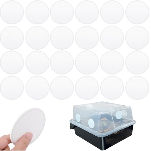 Image of 24 Pcs Monotub Adhesive Filter Disks 2.5 inch - 2MM Thick Synthetic Filter Paper Stickers for Mushroom Growing Supplies, Replacement Filter Pads for Mono Tub