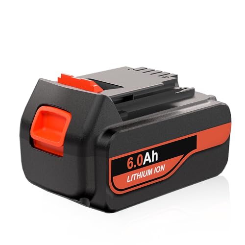 【Real Capacity】6.0Ah Replacement for Black and Decker 20v Lithium Battery LBX20 LB20 LBXR20 LBXR2020 LB2X4020 LB2X4020 LST220, Compatible with Bla