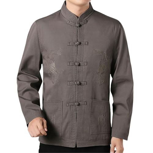 Combinaison tunique homme col montant veste Tang coton automne